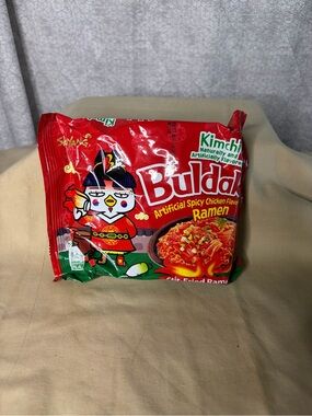 🌶 Rare KIMCHI BULDAK Meal size spicy chicken Stir Fry Korean ramen noodle